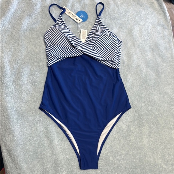 Blue and White swimsuit - Picture 1 of 5
